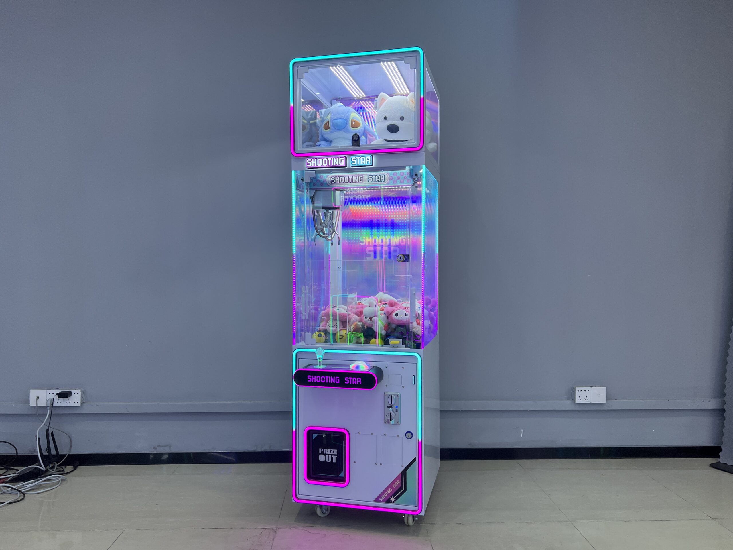 流星Plus——21英寸钢制柜体抓娃娃机,带头奖展示柜 - 图片 2