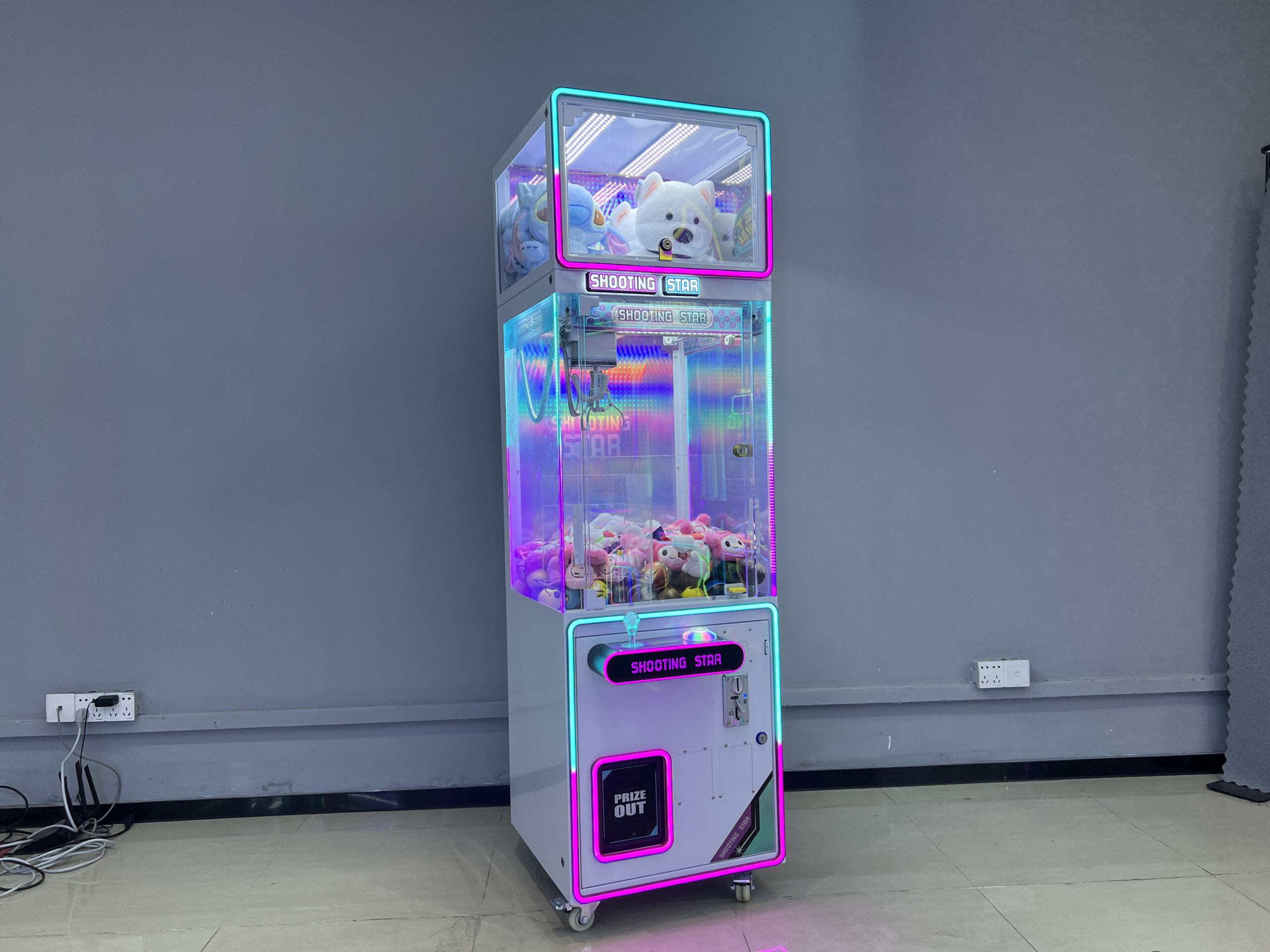 流星Plus——21英寸钢制柜体抓娃娃机,带头奖展示柜 - 图片 3